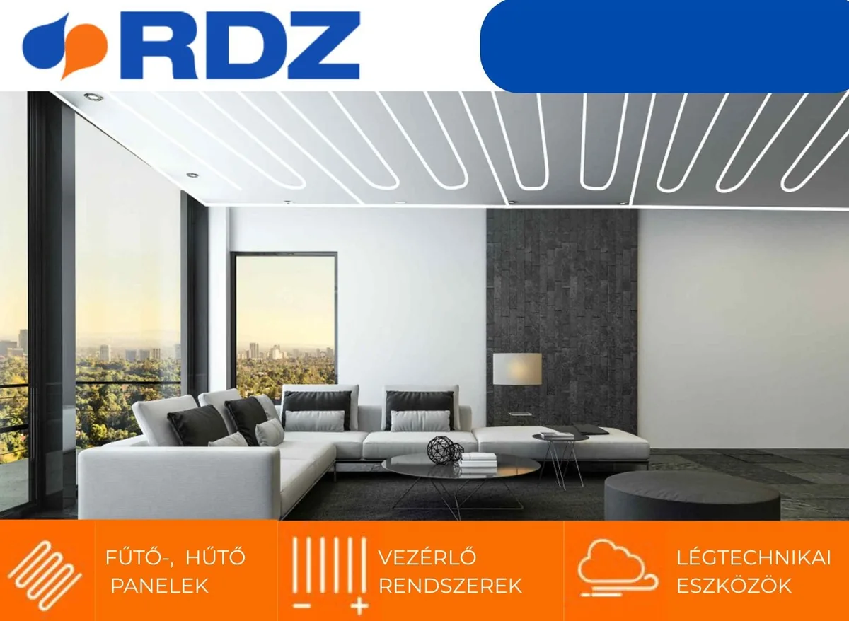 RDZ – mennyezeti, fal- és padlófűtés, valamint hűtés olasz szívvel